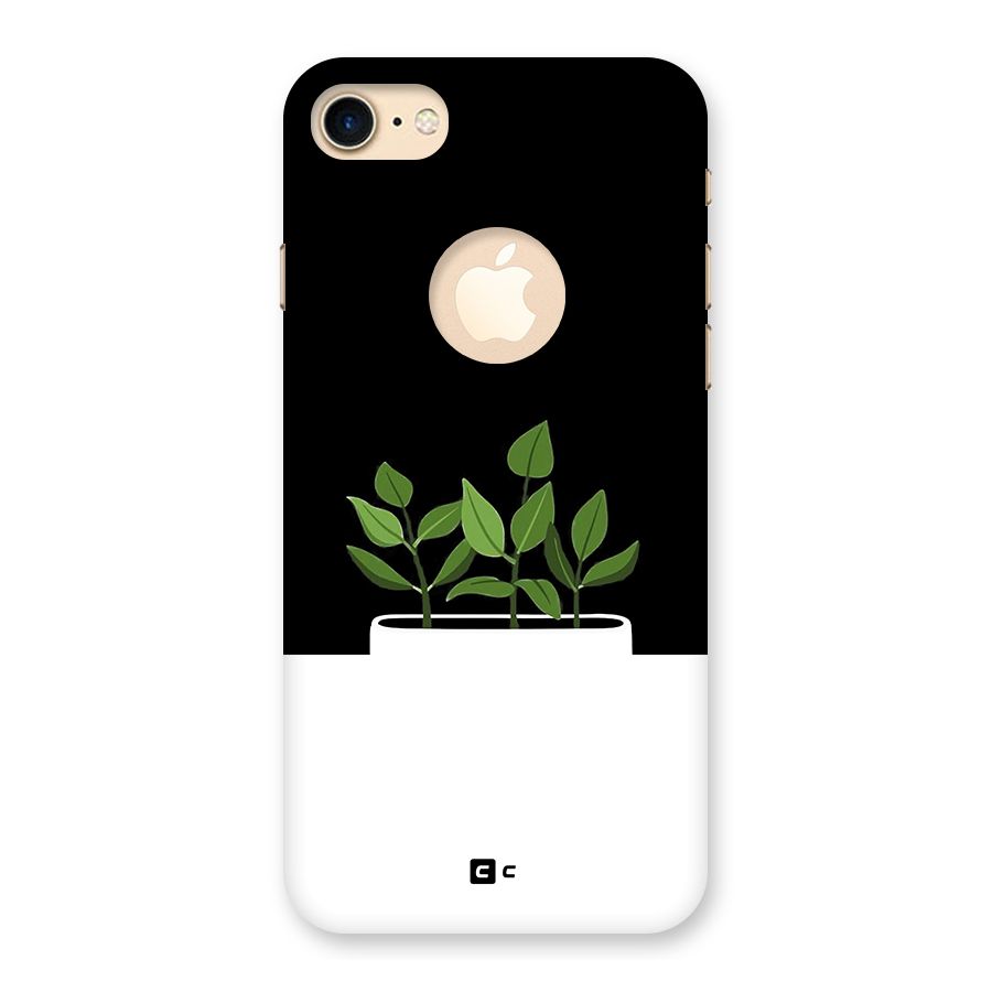 Beautiful Plant Pot Minimalistic Back Case for iPhone 7 Logo Cut