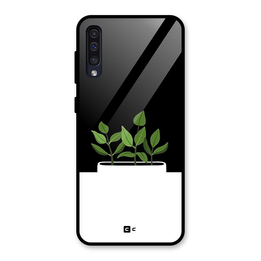 Beautiful Plant Pot Minimalistic Glass Back Case for Galaxy A50s
