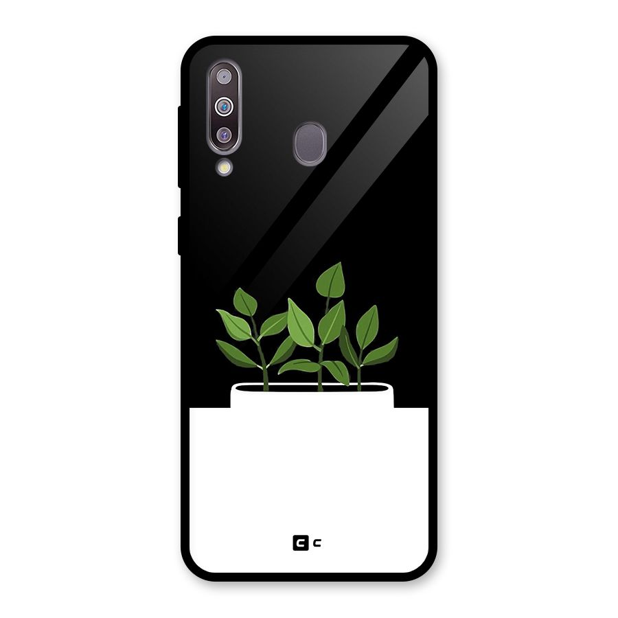 Beautiful Plant Pot Minimalistic Glass Back Case for Galaxy M30