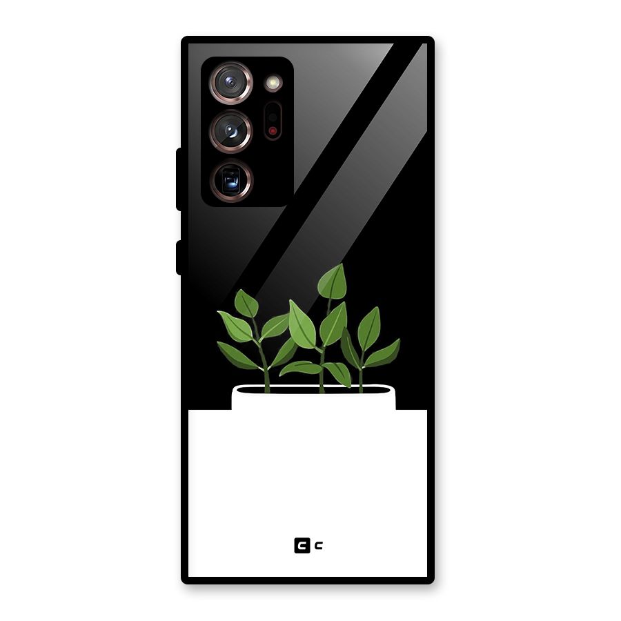 Beautiful Plant Pot Minimalistic Glass Back Case for Galaxy Note 20 Ultra