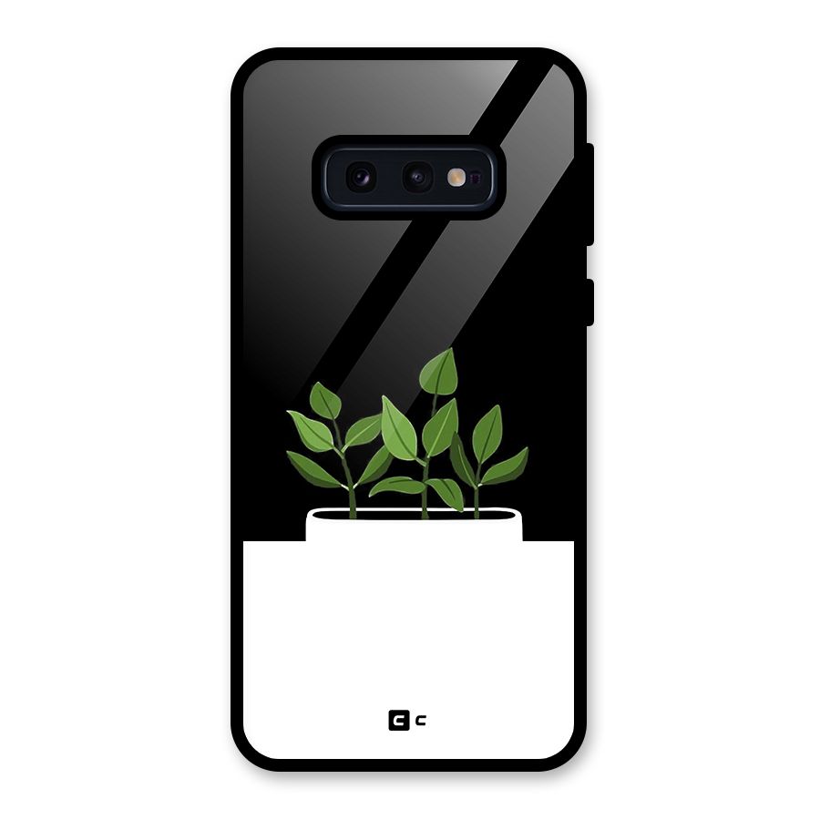 Beautiful Plant Pot Minimalistic Glass Back Case for Galaxy S10e