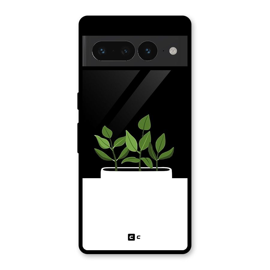 Beautiful Plant Pot Minimalistic Glass Back Case for Google Pixel 7 Pro