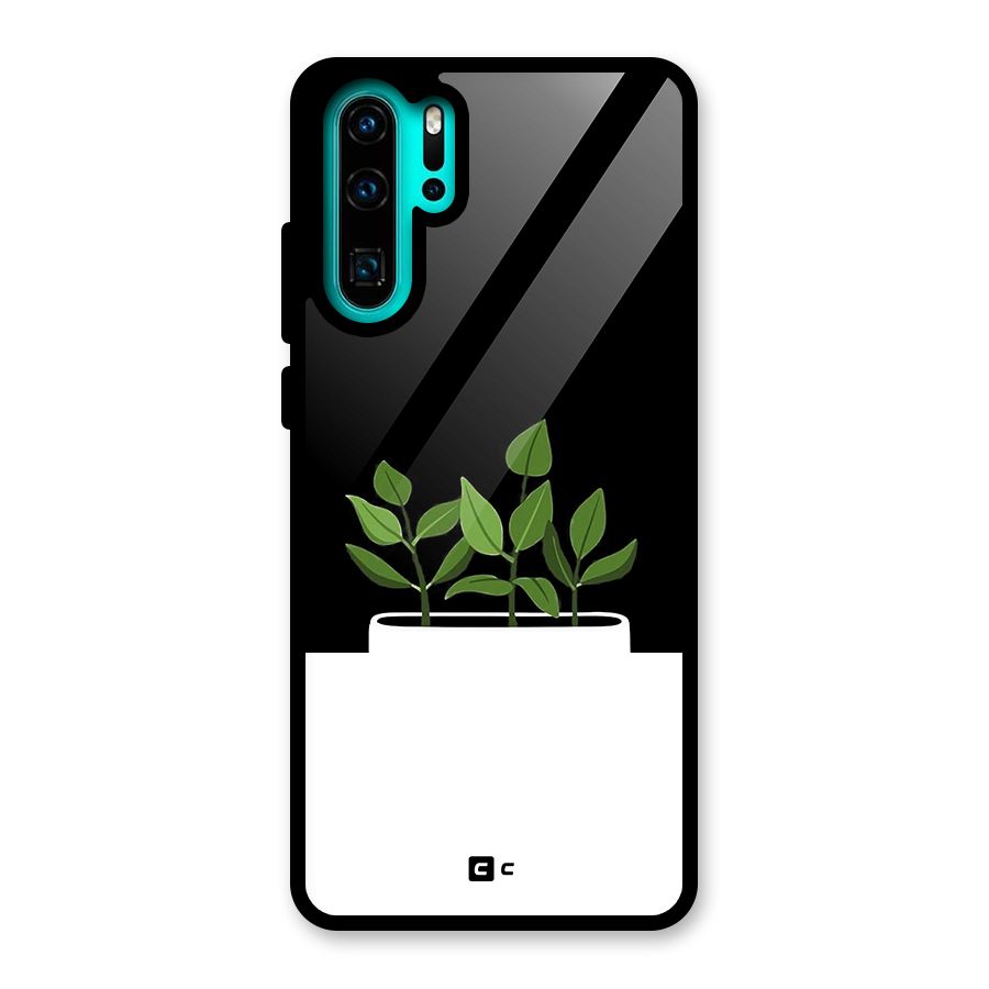 Beautiful Plant Pot Minimalistic Glass Back Case for Huawei P30 Pro