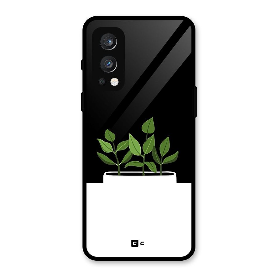 Beautiful Plant Pot Minimalistic Glass Back Case for OnePlus Nord 2 5G