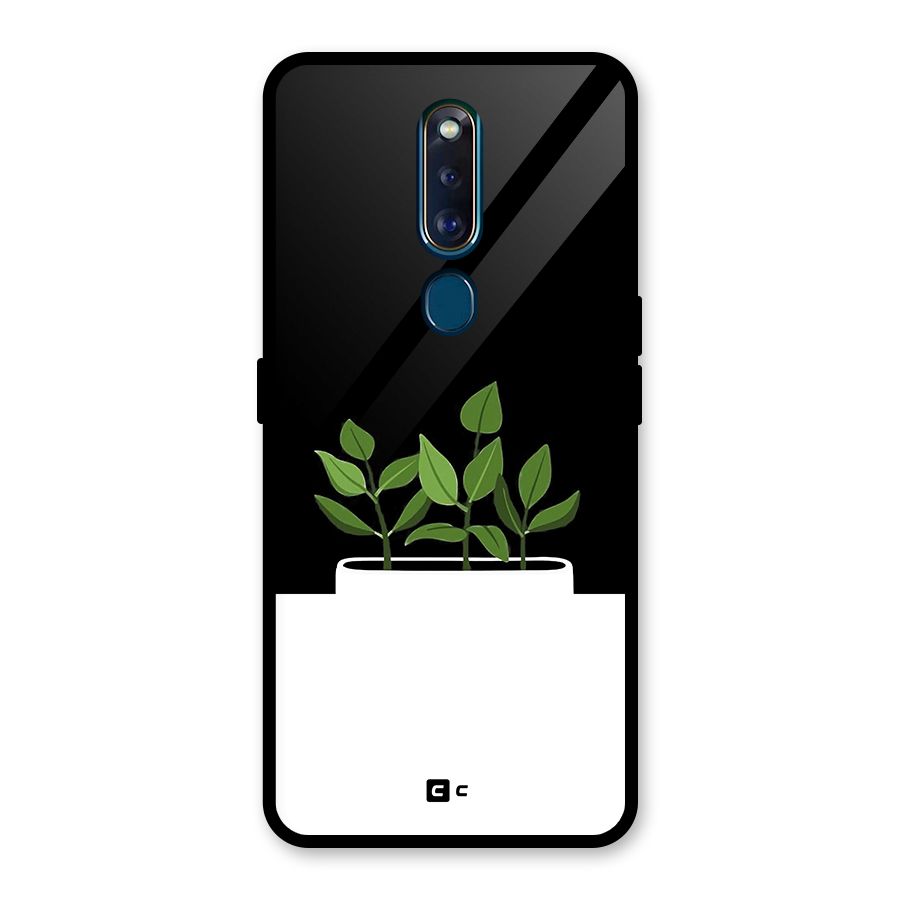 Beautiful Plant Pot Minimalistic Glass Back Case for Oppo F11 Pro