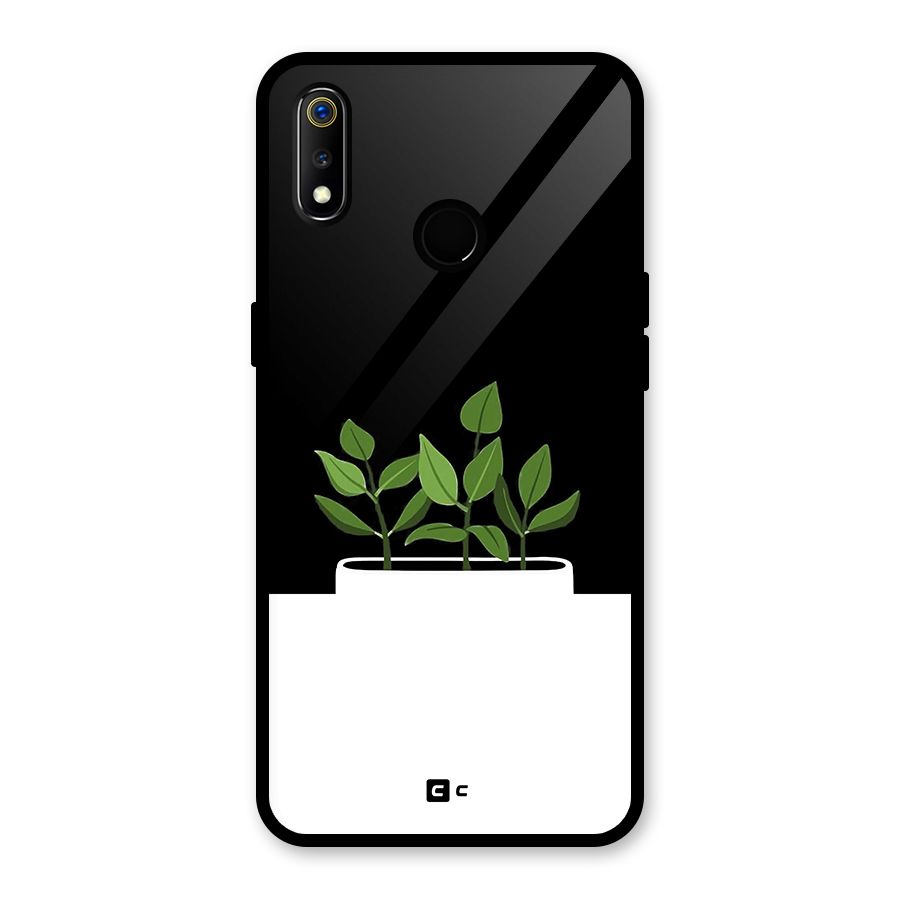 Beautiful Plant Pot Minimalistic Glass Back Case for Realme 3i