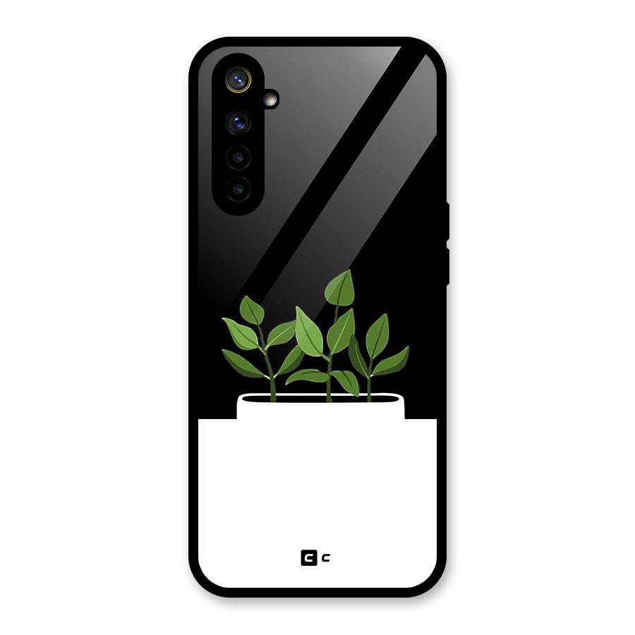 Beautiful Plant Pot Minimalistic Glass Back Case for Realme 6i