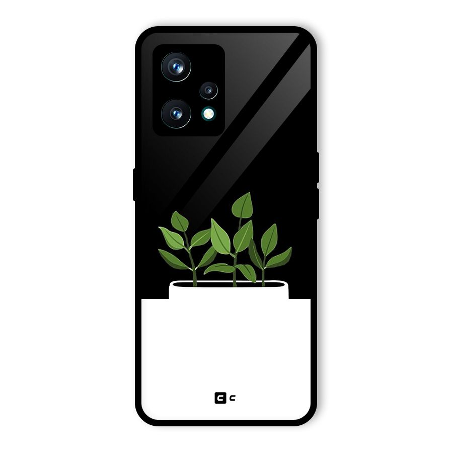 Beautiful Plant Pot Minimalistic Glass Back Case for Realme 9 Pro Plus 5G