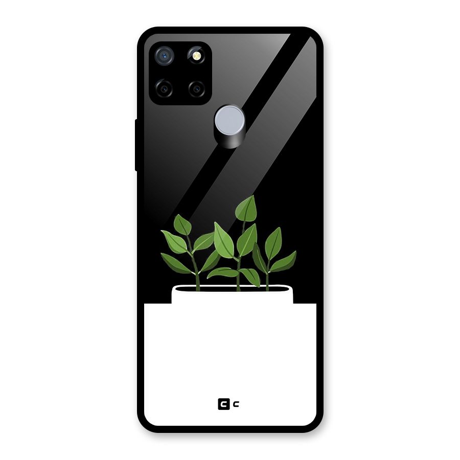 Beautiful Plant Pot Minimalistic Glass Back Case for Realme Narzo 20