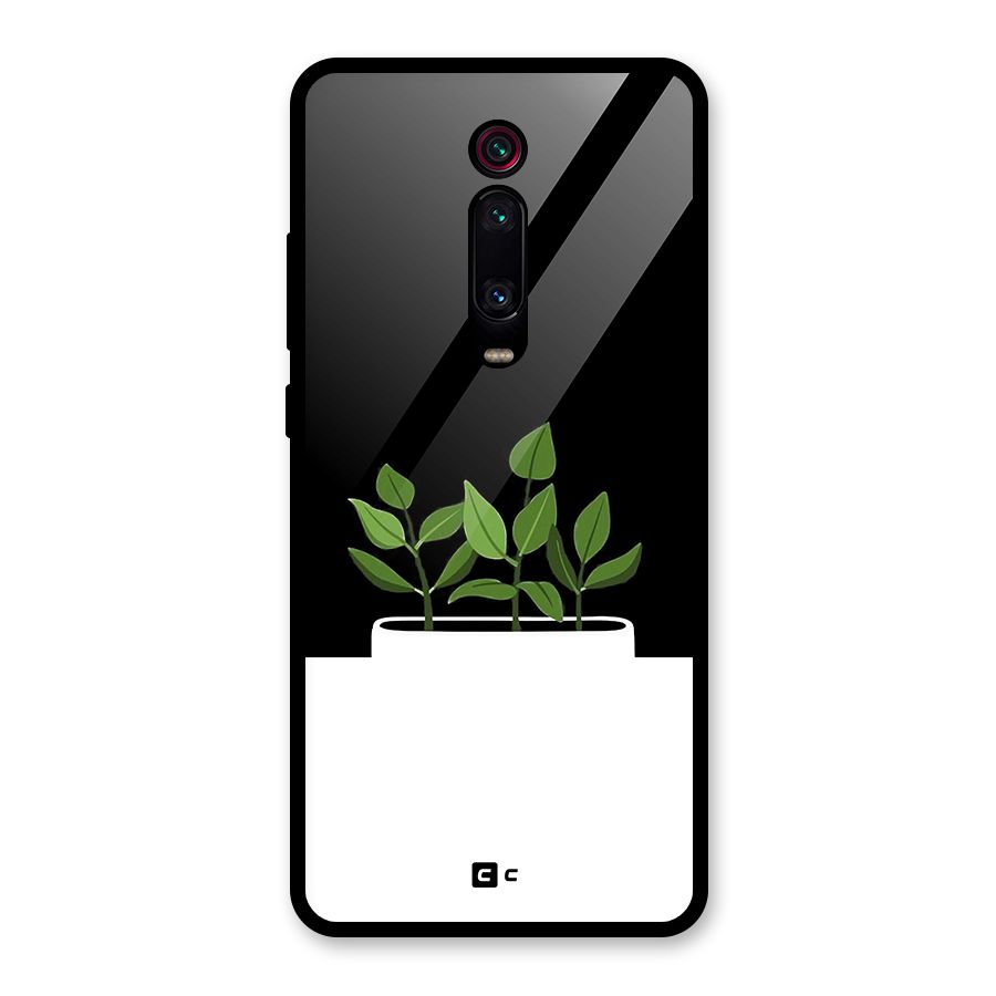 Beautiful Plant Pot Minimalistic Glass Back Case for Redmi K20 Pro