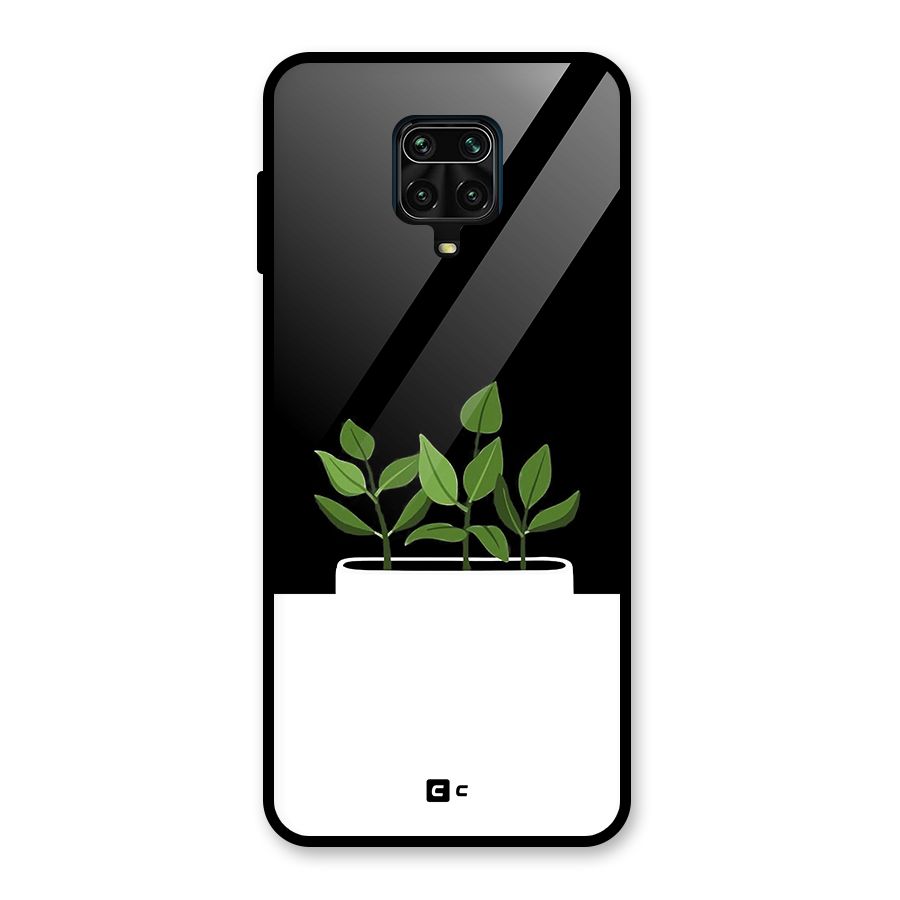 Beautiful Plant Pot Minimalistic Glass Back Case for Redmi Note 10 Lite