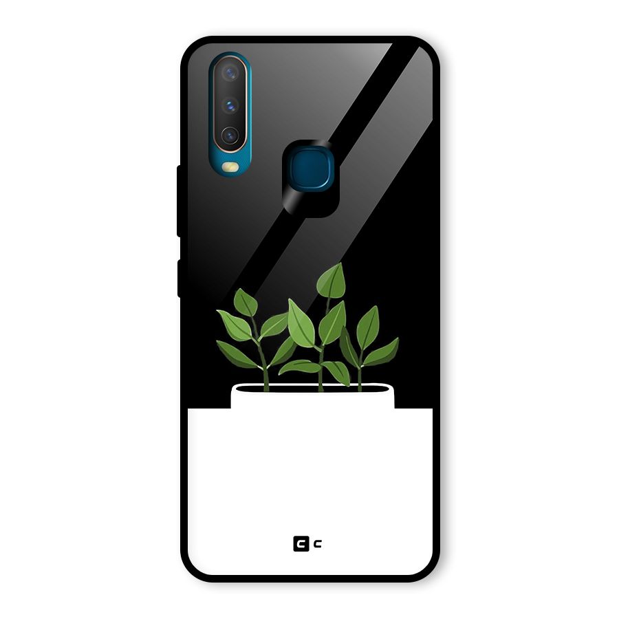 Beautiful Plant Pot Minimalistic Glass Back Case for Vivo U10