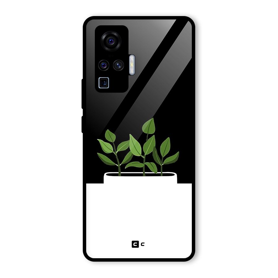 Beautiful Plant Pot Minimalistic Glass Back Case for Vivo X50 Pro