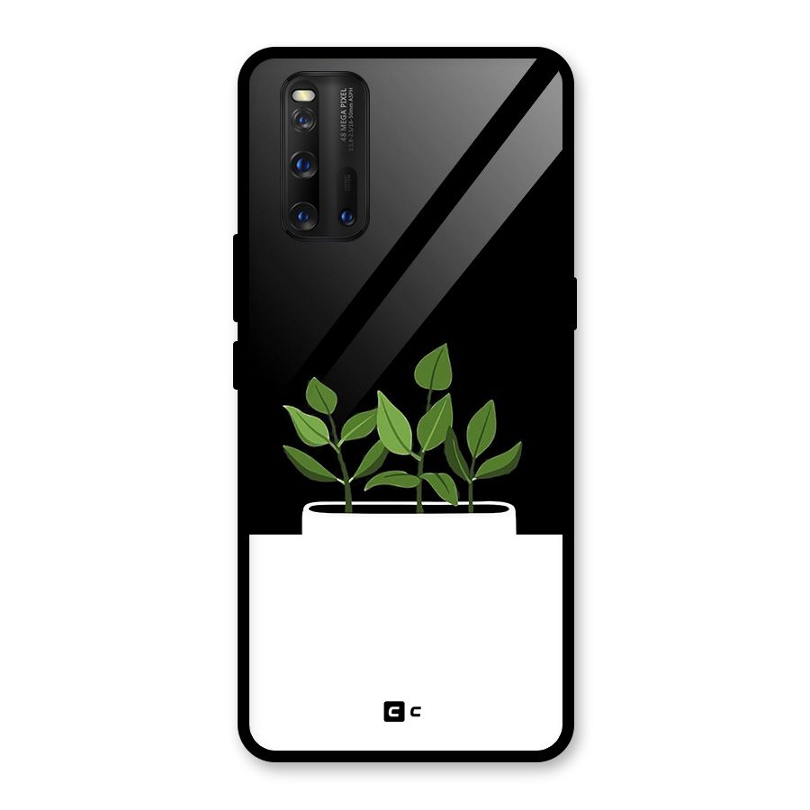 Beautiful Plant Pot Minimalistic Glass Back Case for Vivo iQOO 3