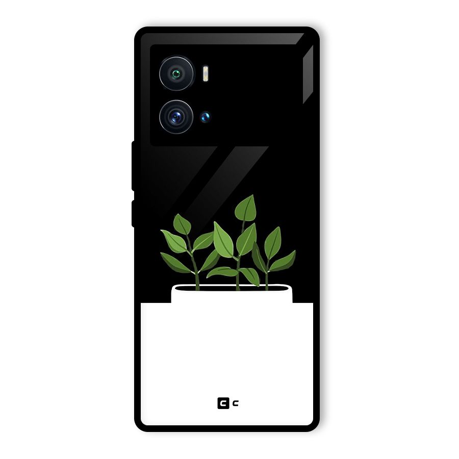 Beautiful Plant Pot Minimalistic Glass Back Case for Vivo iQOO 9 Pro