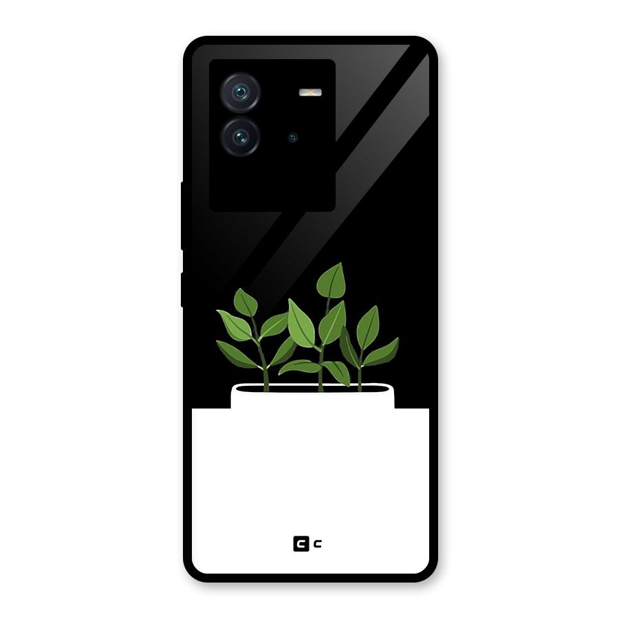 Beautiful Plant Pot Minimalistic Glass Back Case for Vivo iQOO Neo 6 5G