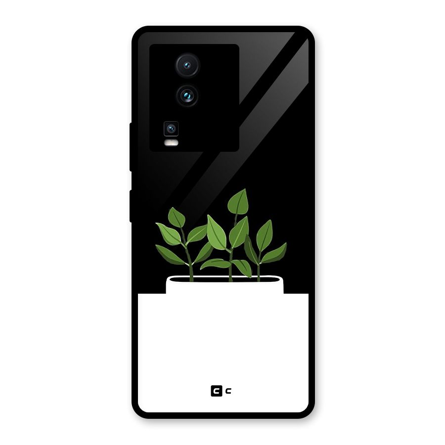 Beautiful Plant Pot Minimalistic Glass Back Case for Vivo iQOO Neo 7
