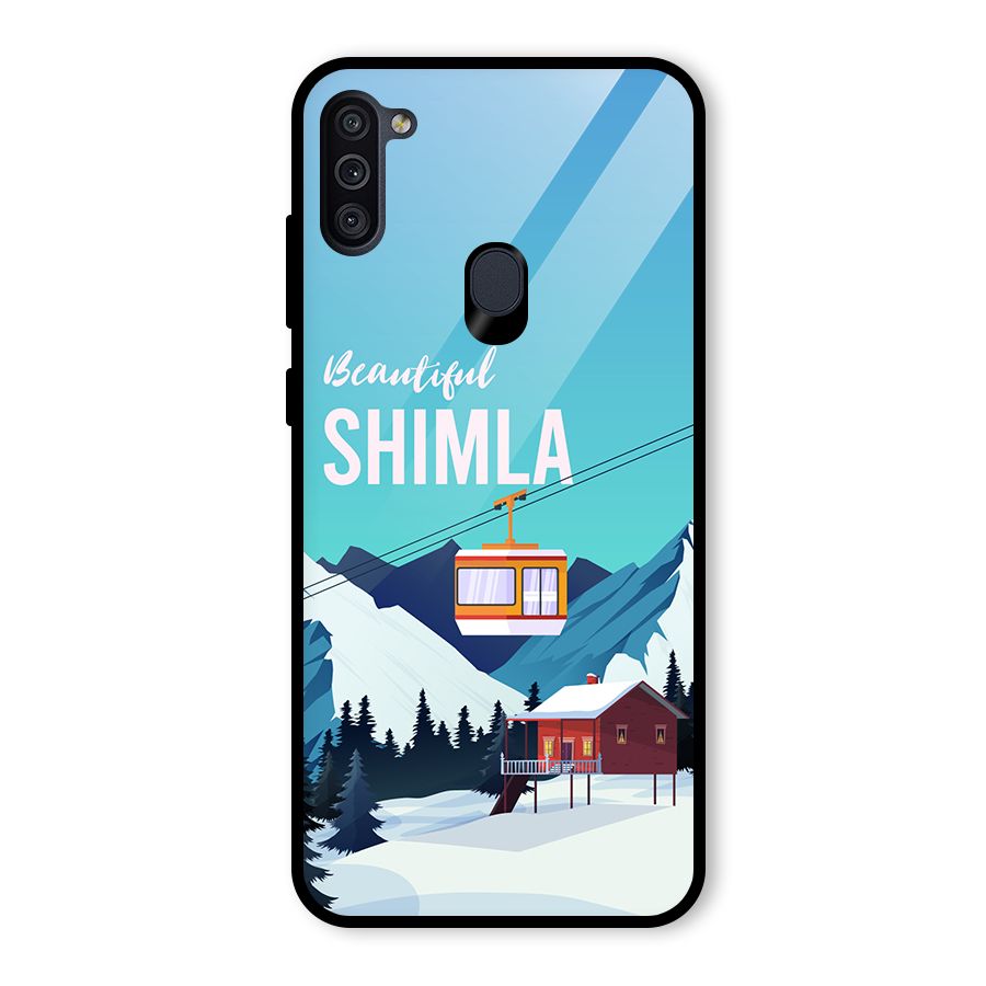 Beautiful Shimla Glass Back Case for Galaxy M11
