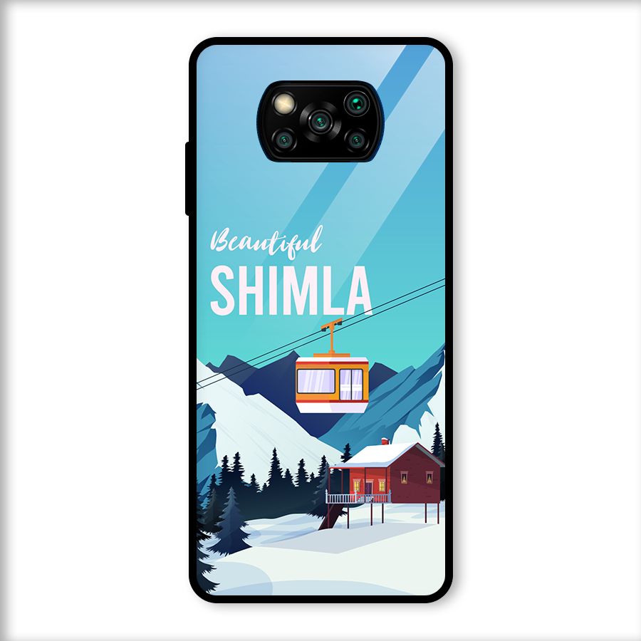 Beautiful Shimla Glass Back Case for Poco X3