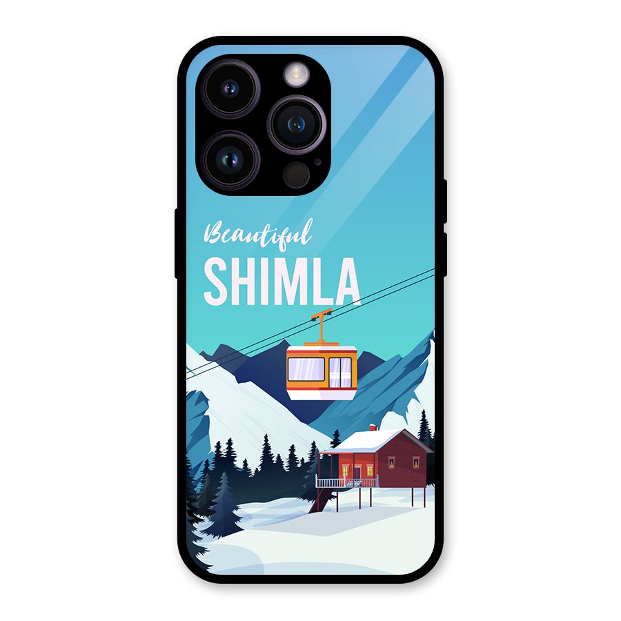 Beautiful Shimla Glass Back Case for iPhone 14 Pro
