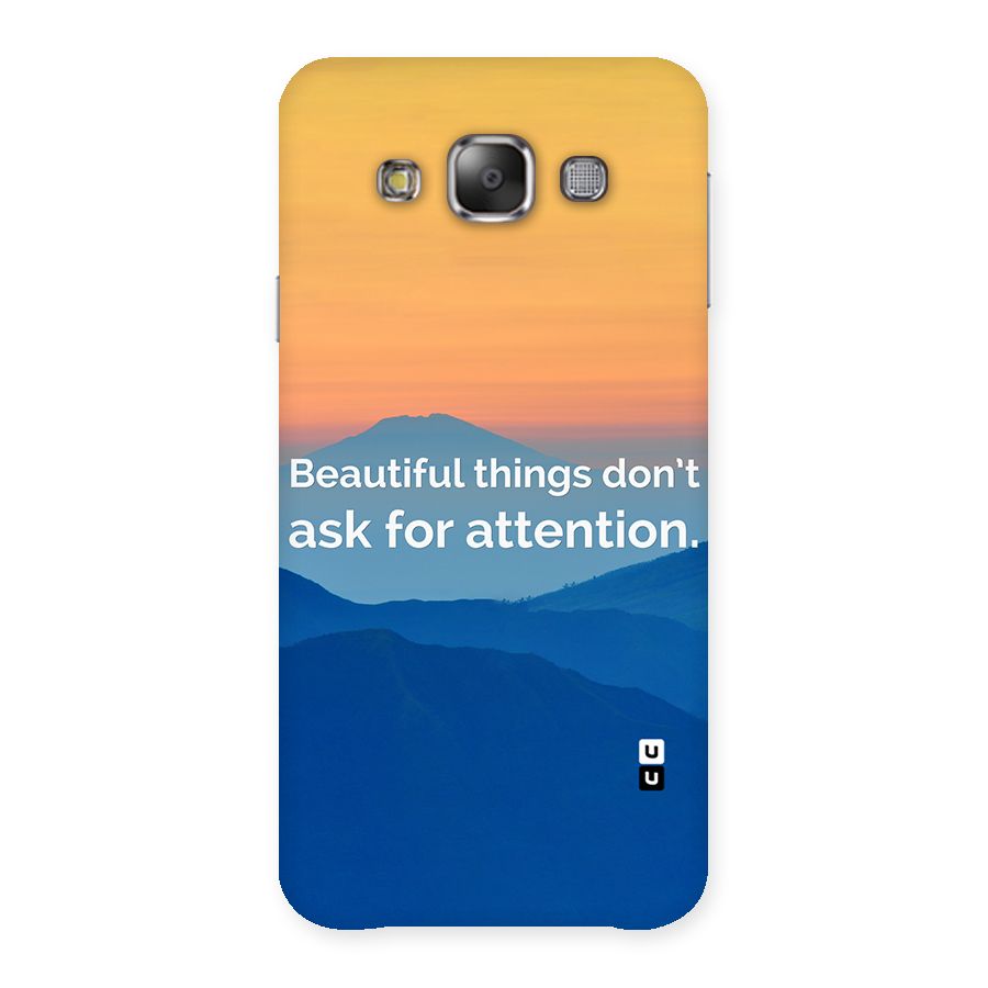 Beautiful Things Quote Back Case for Galaxy E7