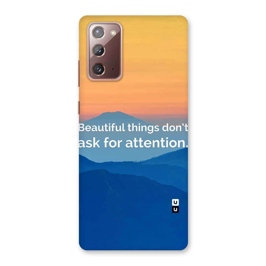 Beautiful Things Quote Back Case for Galaxy Note 20