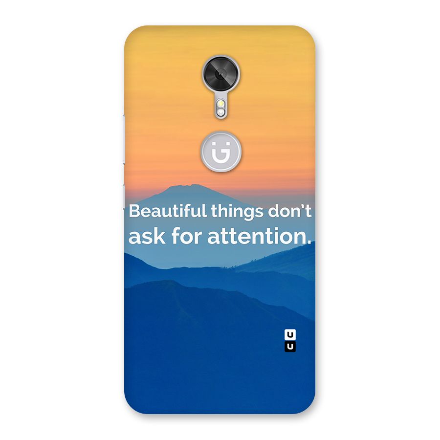 Beautiful Things Quote Back Case for Gionee A1