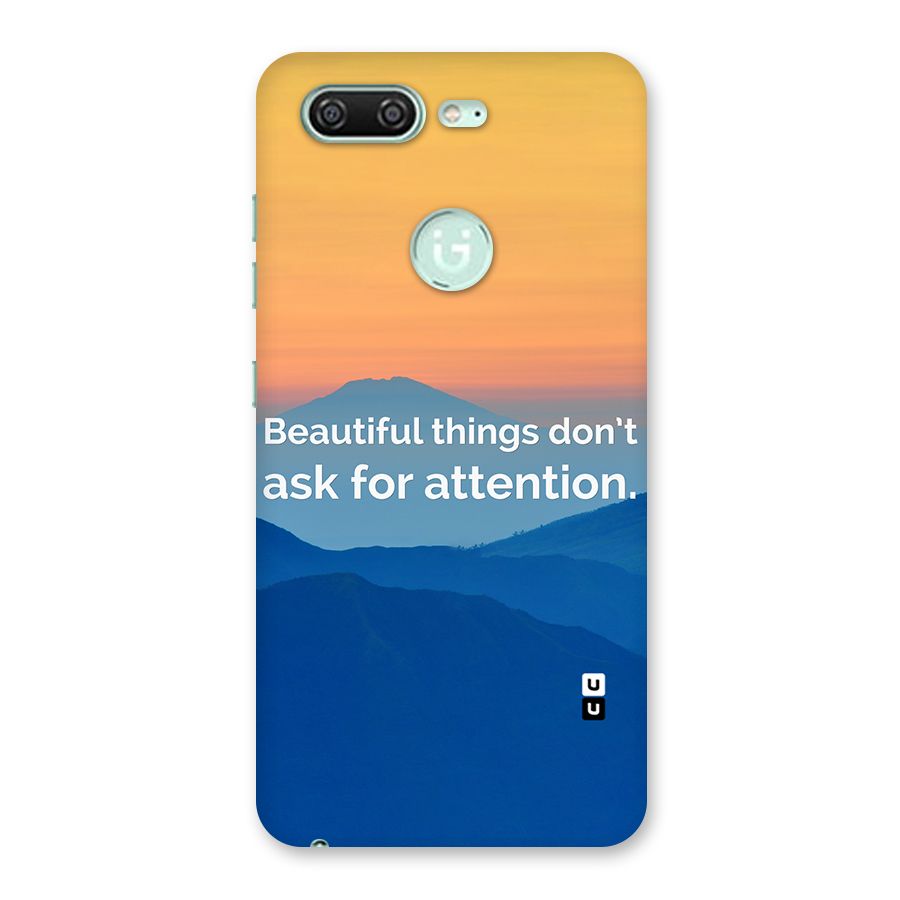 Beautiful Things Quote Back Case for Gionee S10