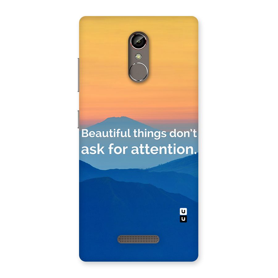 Beautiful Things Quote Back Case for Gionee S6s