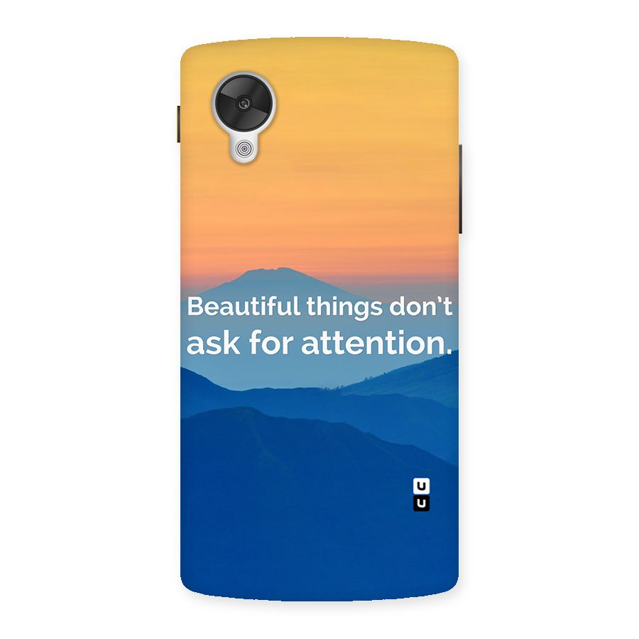 Beautiful Things Quote Back Case for Google Nexsus 5
