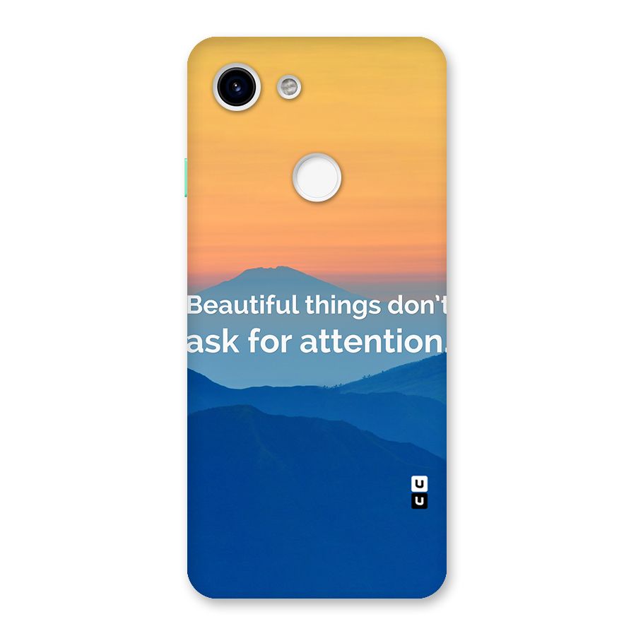 Beautiful Things Quote Back Case for Google Pixel 3