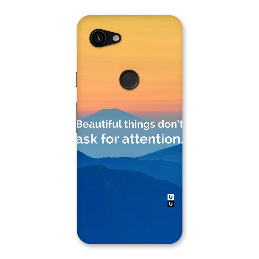 Beautiful Things Quote Back Case for Google Pixel 3a