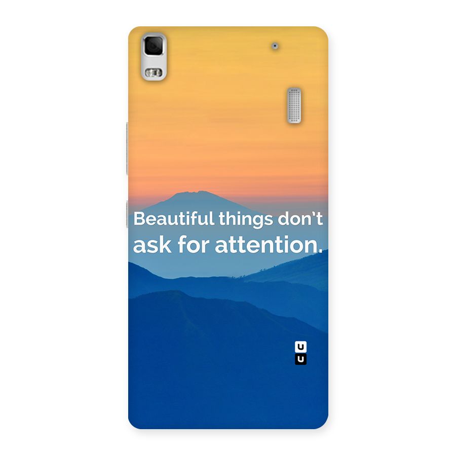 Beautiful Things Quote Back Case for Lenovo K3 Note