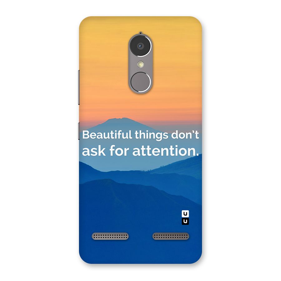 Beautiful Things Quote Back Case for Lenovo K6 Power