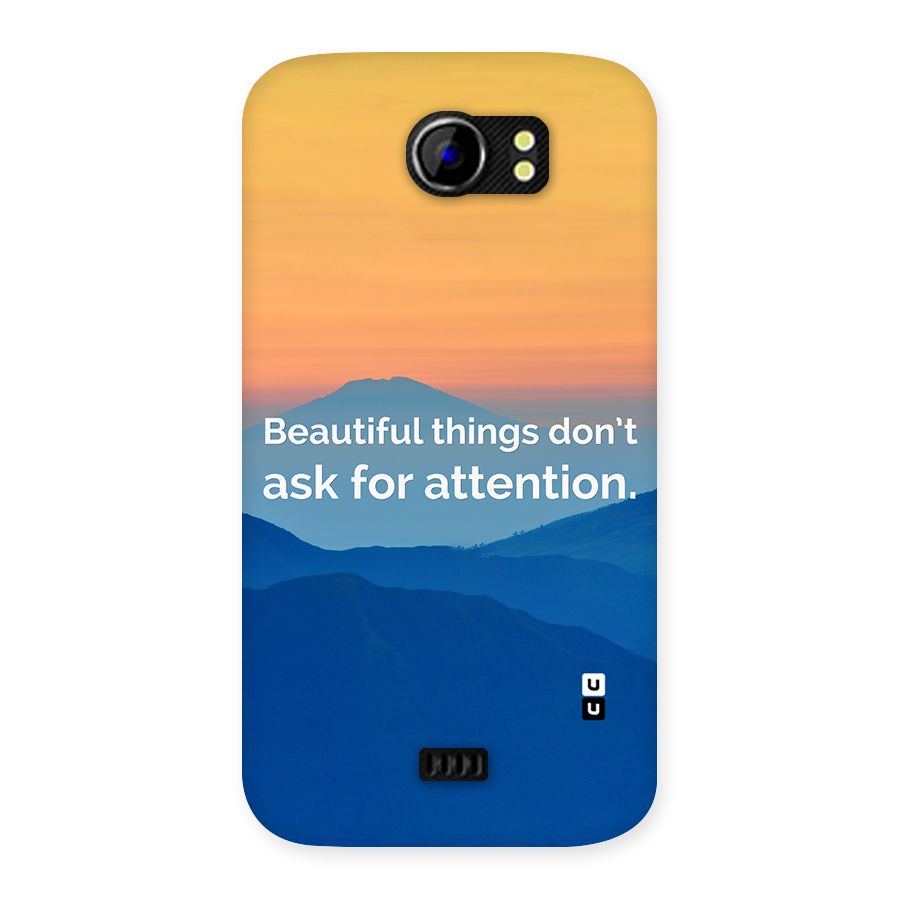 Beautiful Things Quote Back Case for Micromax Canvas 2 A110