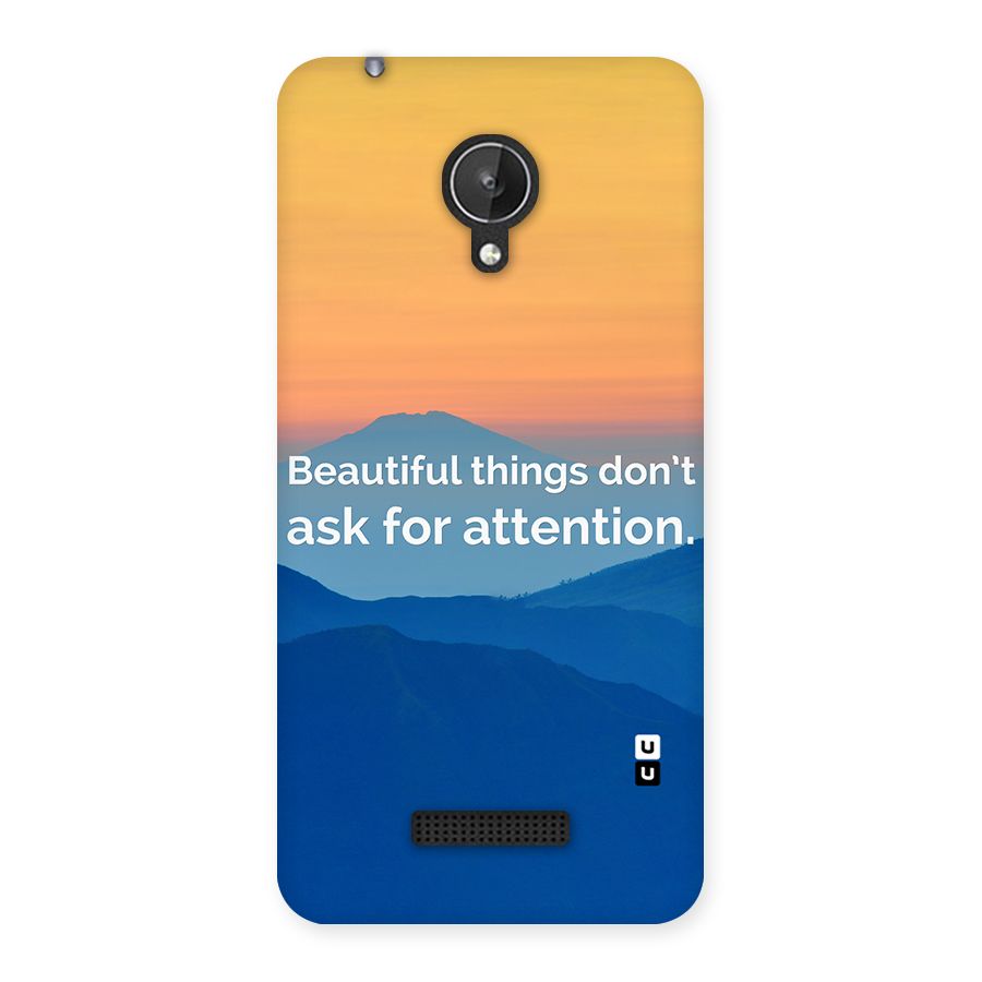 Beautiful Things Quote Back Case for Micromax Canvas Spark Q380