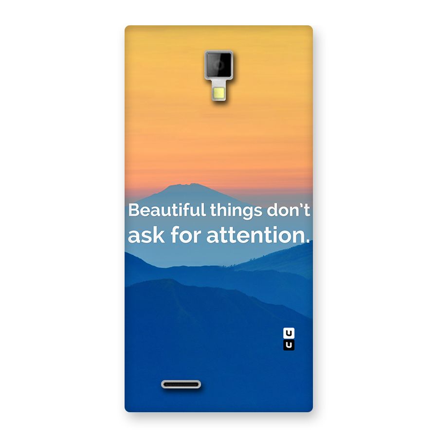 Beautiful Things Quote Back Case for Micromax Canvas Xpress A99
