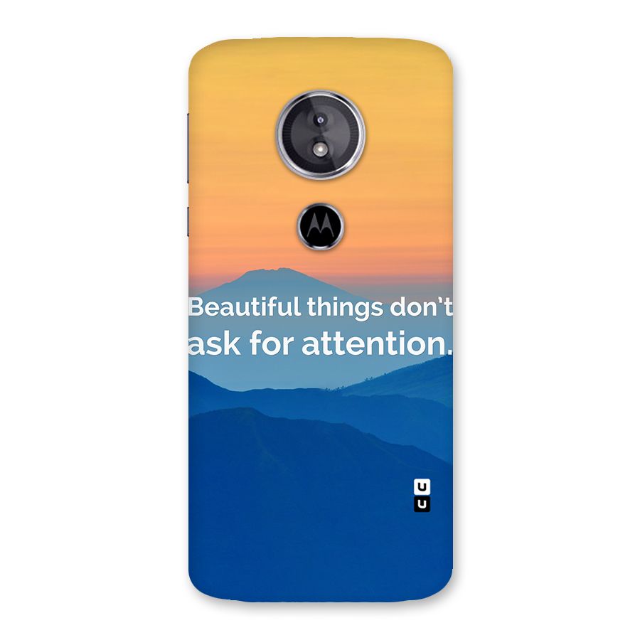 Beautiful Things Quote Back Case for Moto E5