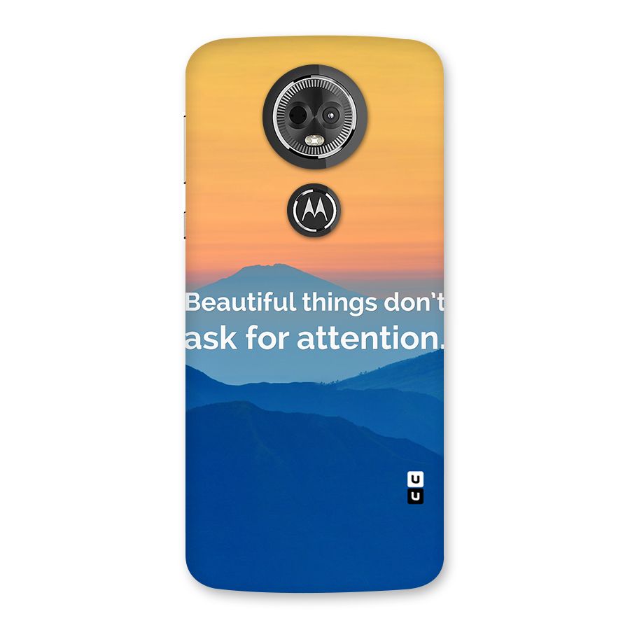 Beautiful Things Quote Back Case for Moto E5 Plus