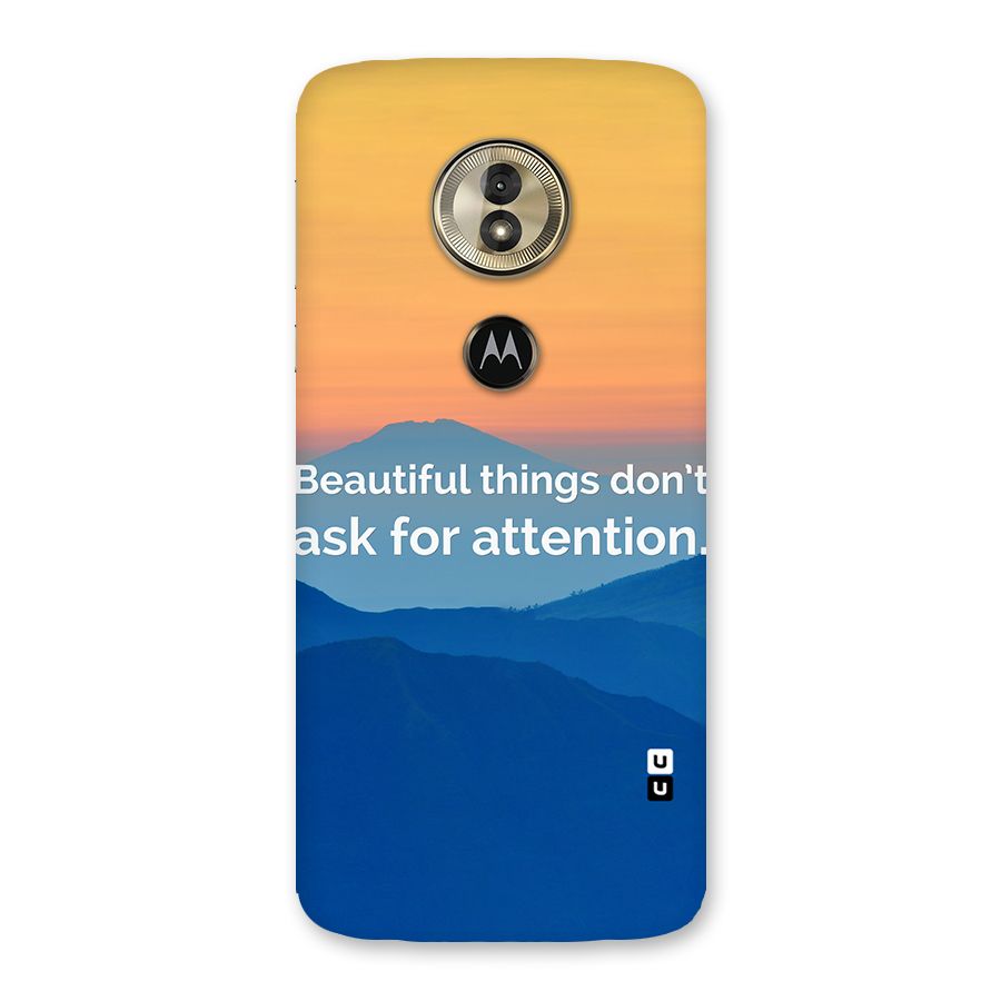 Beautiful Things Quote Back Case for Moto G6 Play