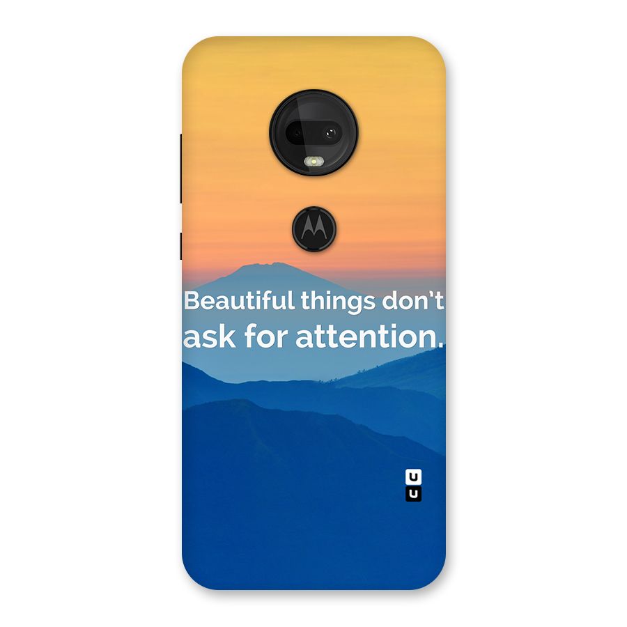 Beautiful Things Quote Back Case for Moto G7