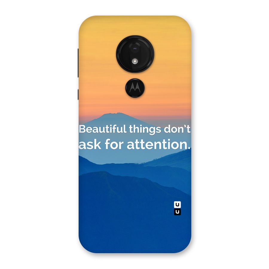 Beautiful Things Quote Back Case for Moto G7 Power