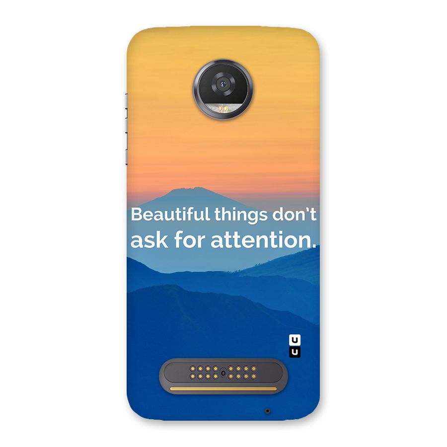 Beautiful Things Quote Back Case for Moto Z2 Play
