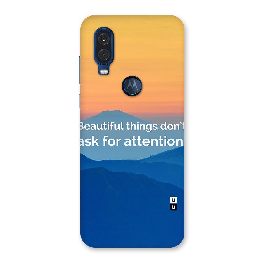 Beautiful Things Quote Back Case for Motorola One Vision