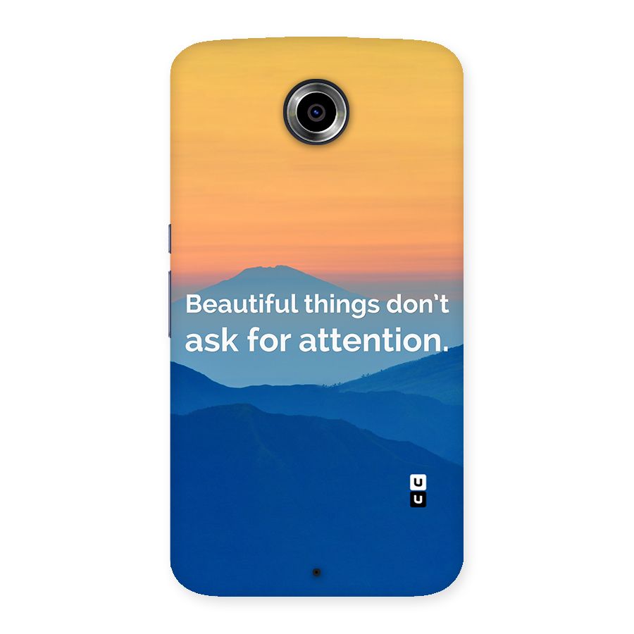 Beautiful Things Quote Back Case for Nexsus 6