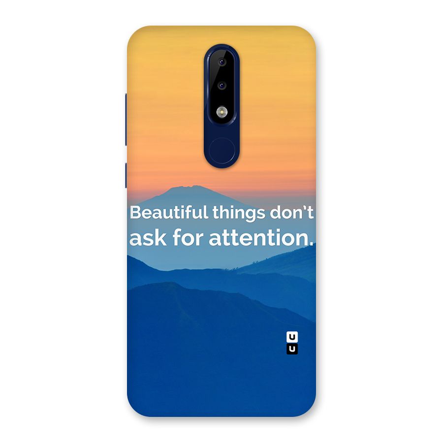 Beautiful Things Quote Back Case for Nokia 5.1 Plus