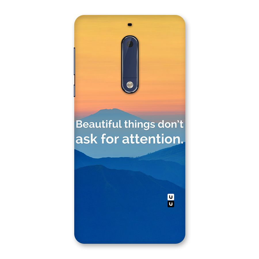 Beautiful Things Quote Back Case for Nokia 5