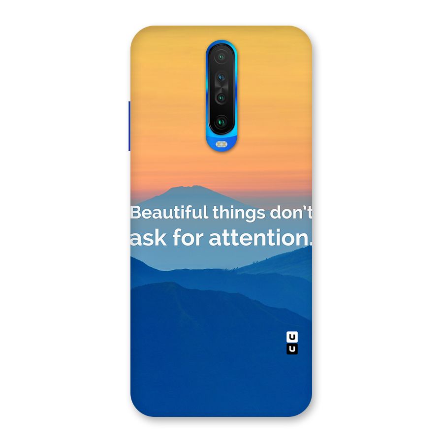 Beautiful Things Quote Back Case for Poco X2
