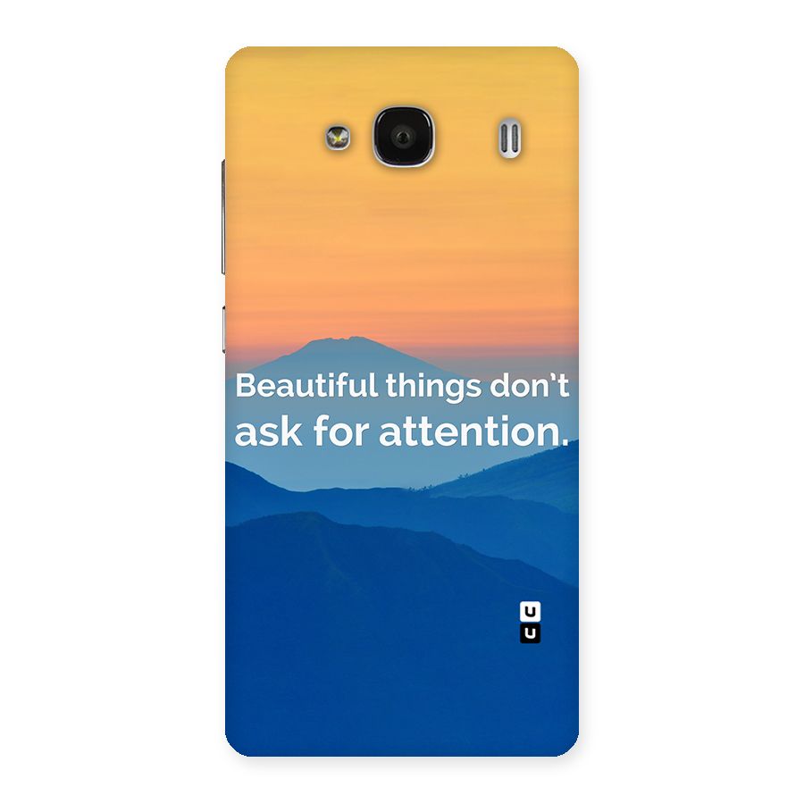 Beautiful Things Quote Back Case for Redmi 2