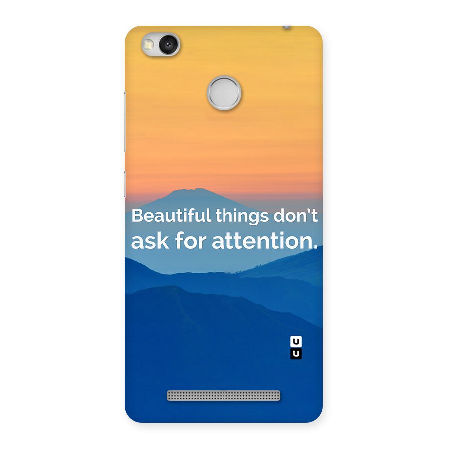 Beautiful Things Quote Back Case for Redmi 3S Prime